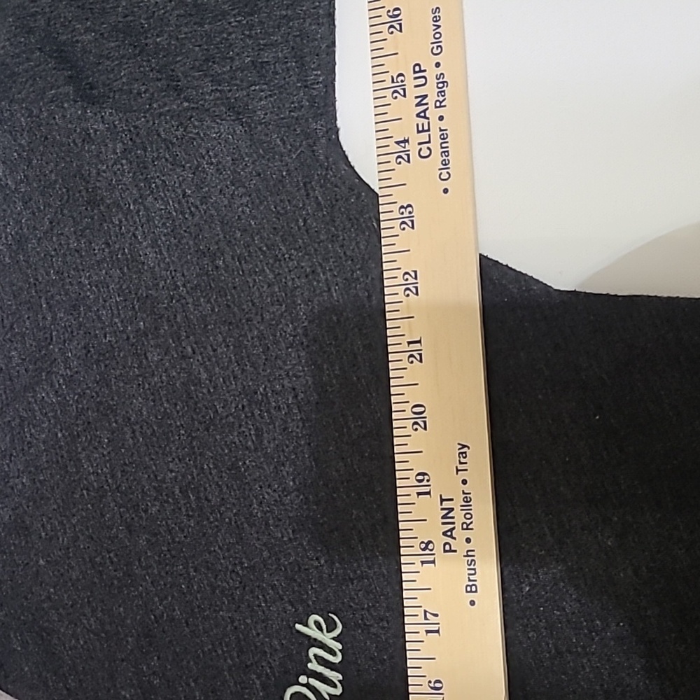 PINK VICTORIA'S SECRET Gray Drop Shoulder V-Neck Long Sleeve Tee Shirt - Small - Picture 12 of 12
